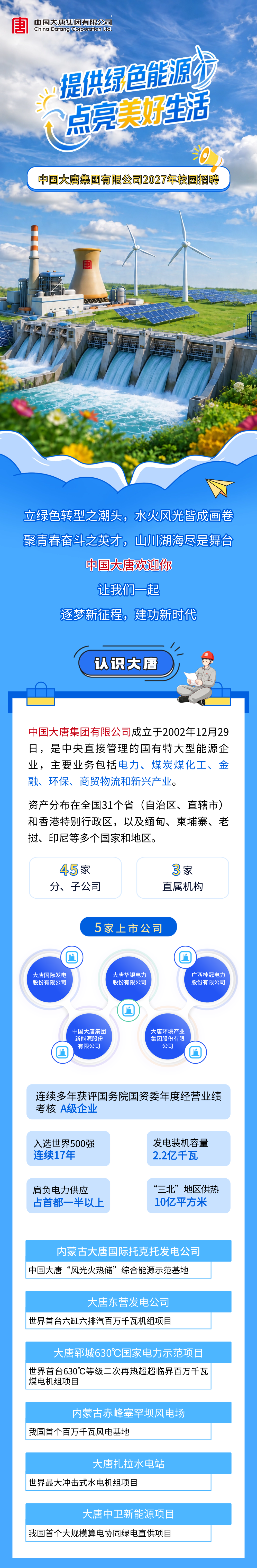秋招进行时丨中国大唐2027年校园招聘正式启动